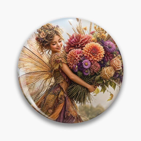 Item preview, Harvest Fairy With Autumn Bouquet designed and sold by Storybook Botanica.