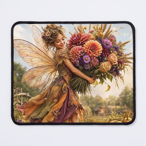 Item preview, Harvest Fairy With Autumn Bouquet designed and sold by Storybook Botanica.