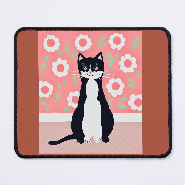 Item preview, Black Cat with Floral Background designed and sold by Elaine M Hayward .