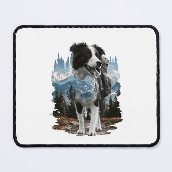Item preview, Border Collie Hiking Dog Mountain Adventure designed and sold by NicolasGlowArt.