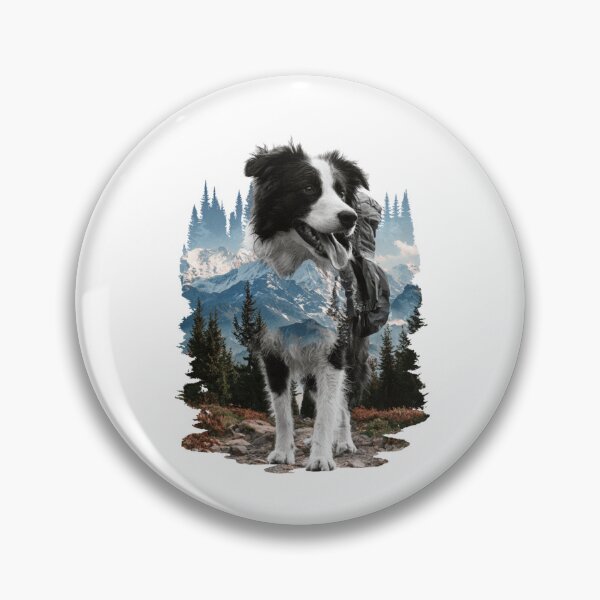 Item preview, Border Collie Hiking Dog Mountain Adventure designed and sold by NicolasGlowArt.