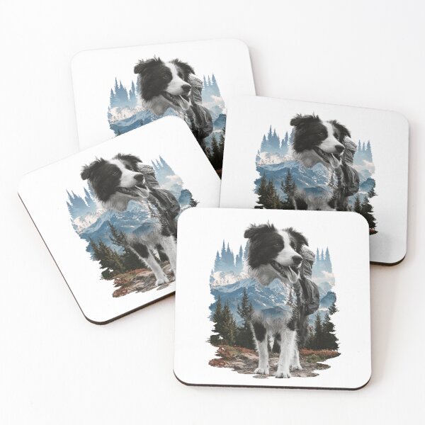 Item preview, Border Collie Hiking Dog Mountain Adventure designed and sold by NicolasGlowArt.