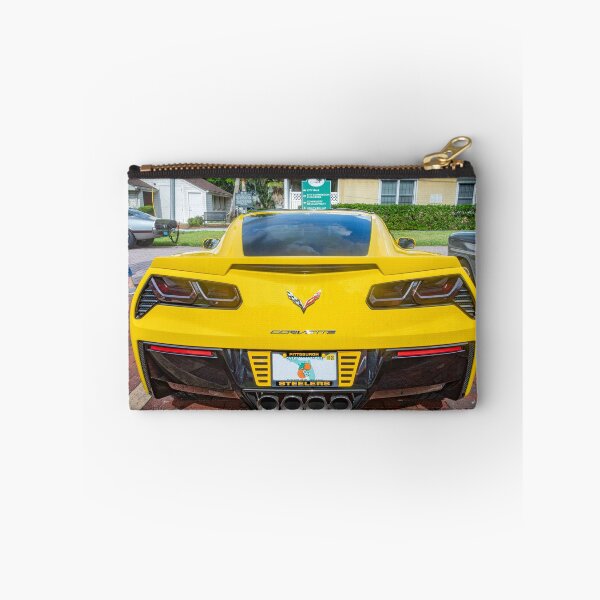 Item preview,  2014 Corvette Stingray Coupe Velocity Yellow Hood Badge Poster designed and sold by RichFrancoCars.