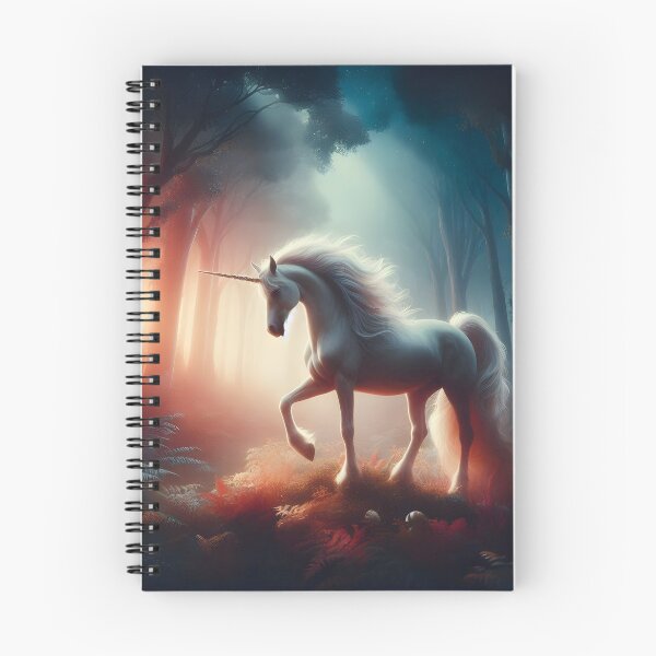 Item preview, Magical White Unicorn Enchanted Forest Artwork designed and sold by Sybille-Yates.
