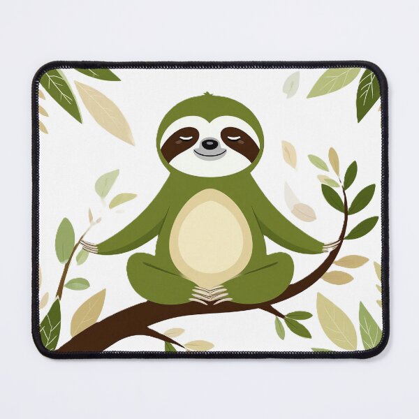 Item preview, Cute Sloth Meditating on a Branch designed and sold by Marcello Aivazi.