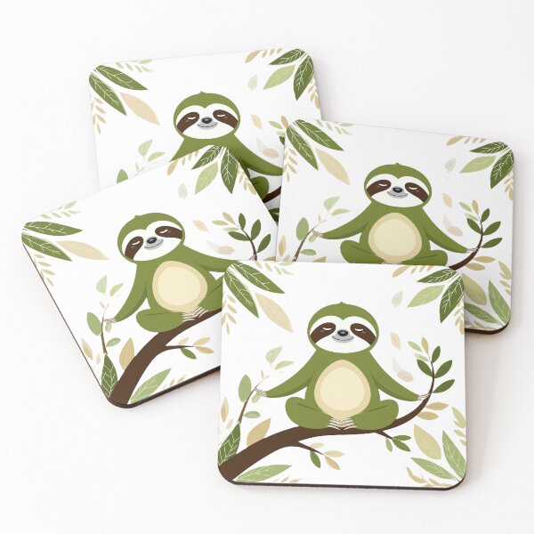 Item preview, Cute Sloth Meditating on a Branch designed and sold by Marcello Aivazi.