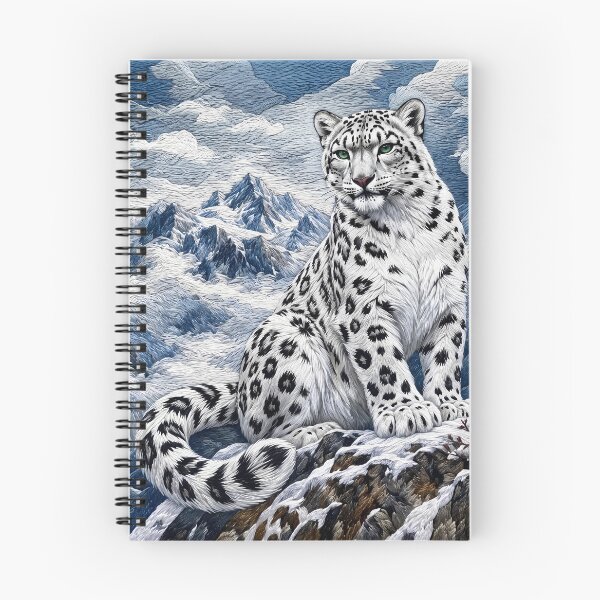 Item preview, Snow Leopard Mountain Art – Ice Blue Wildlife Portrait designed and sold by ManJiangHong.
