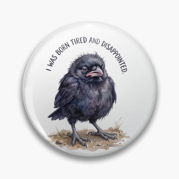 Item preview, Tired Raven Fledgling designed and sold by Tiffany Roy.