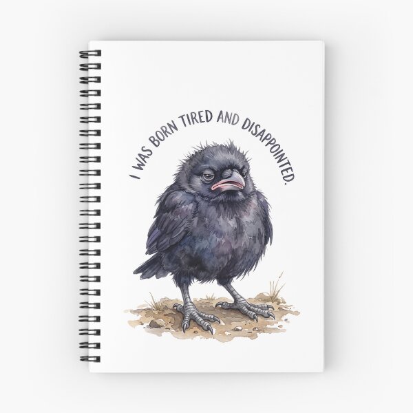 Item preview, Tired Raven Fledgling designed and sold by Tiffany Roy.