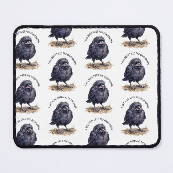 Item preview, Tired Raven Fledgling designed and sold by Tiffany Roy.