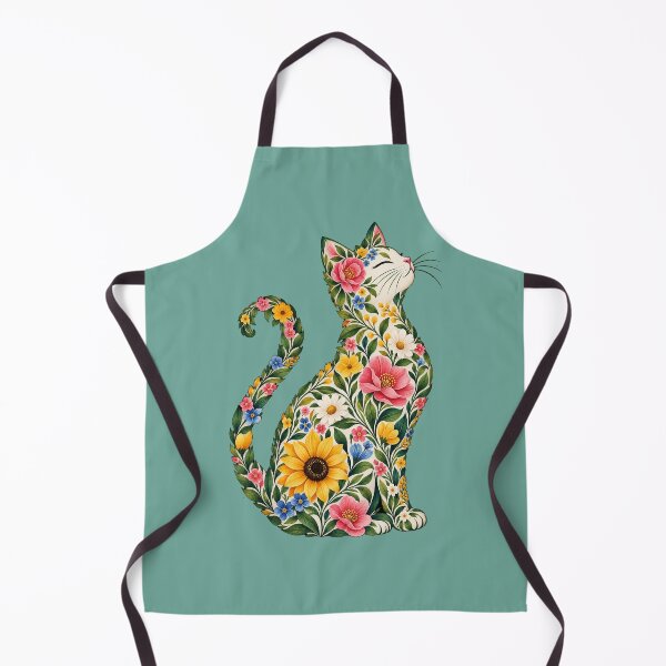 Item preview, Floral Cat Design – Colorful Botanical Cat for Cat Lovers designed and sold by Trendi Kloset.