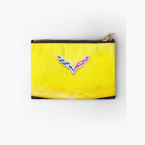 Item preview,  2014 Corvette Stingray Coupe Velocity Yellow Hood Badge Poster designed and sold by RichFrancoCars.