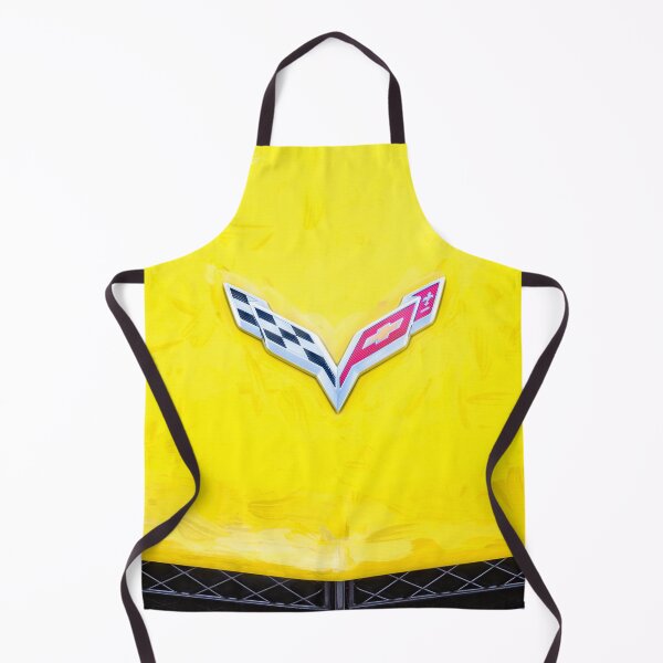 Item preview, 2014 Corvette Stingray Coupe Velocity Yellow Hood Badge Poster designed and sold by RichFrancoCars.