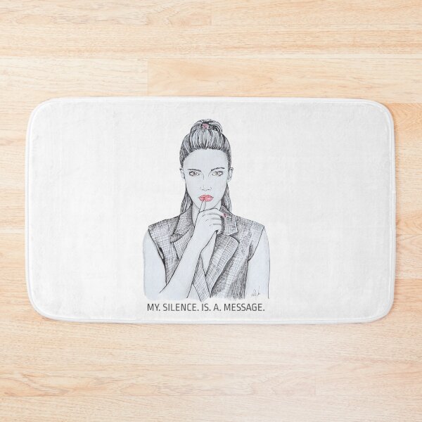 Item preview, My silence is a message - hand-drawn female motif designed and sold by alilu-art .