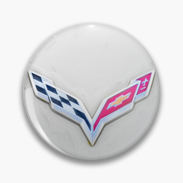 Item preview,  2014 Corvette Stingray Coupe Velocity Yellow Hood Badge Poster designed and sold by RichFrancoCars.