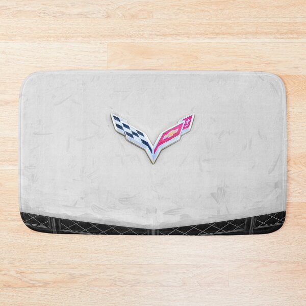 Item preview,  2014 Corvette Stingray Coupe Velocity Yellow Hood Badge Poster designed and sold by RichFrancoCars.