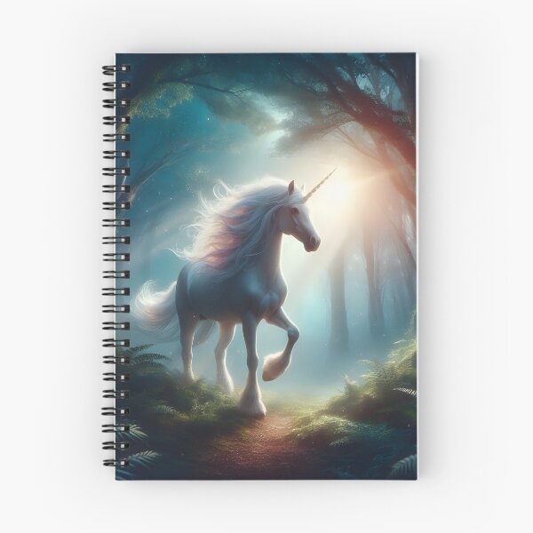 Item preview, Magical White Unicorn Enchanted Forest Artwork designed and sold by Sybille-Yates.