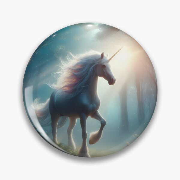Item preview, Magical White Unicorn Enchanted Forest Artwork designed and sold by Sybille-Yates.