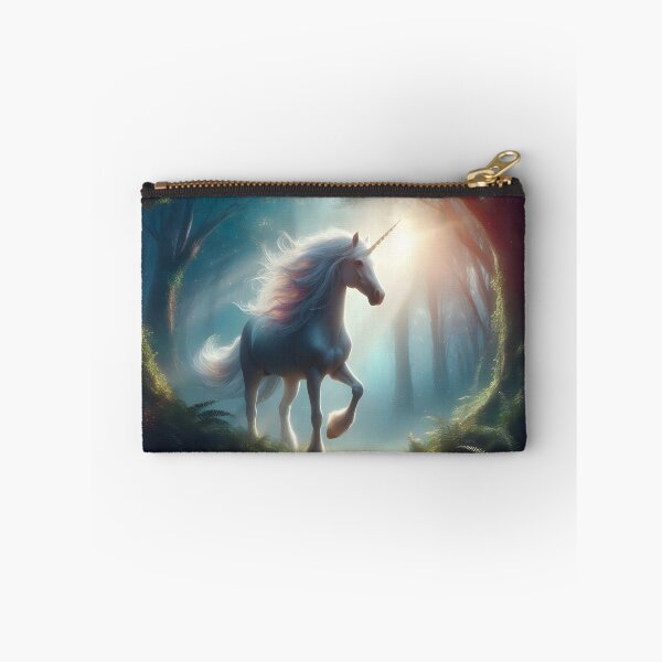 Item preview, Magical White Unicorn Enchanted Forest Artwork designed and sold by Sybille-Yates.