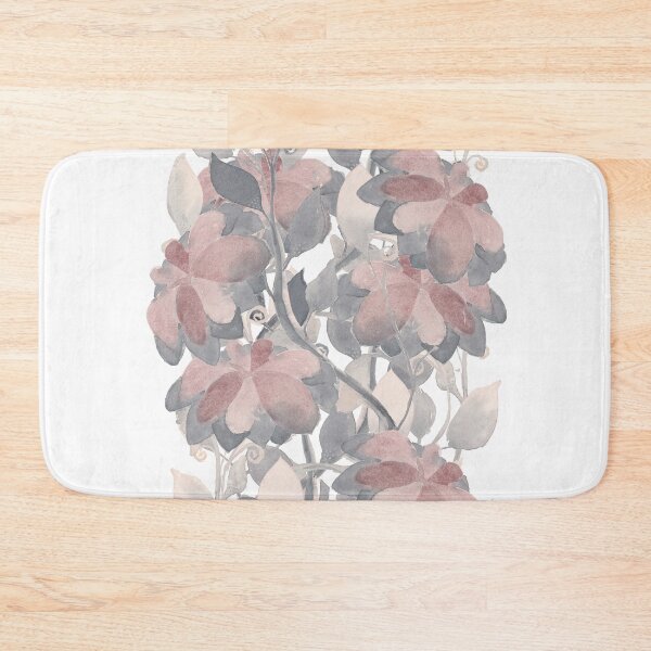 Item preview, Gray and Pink Floral Mural Watercolor Bouquet designed and sold by FaireWaveArt.