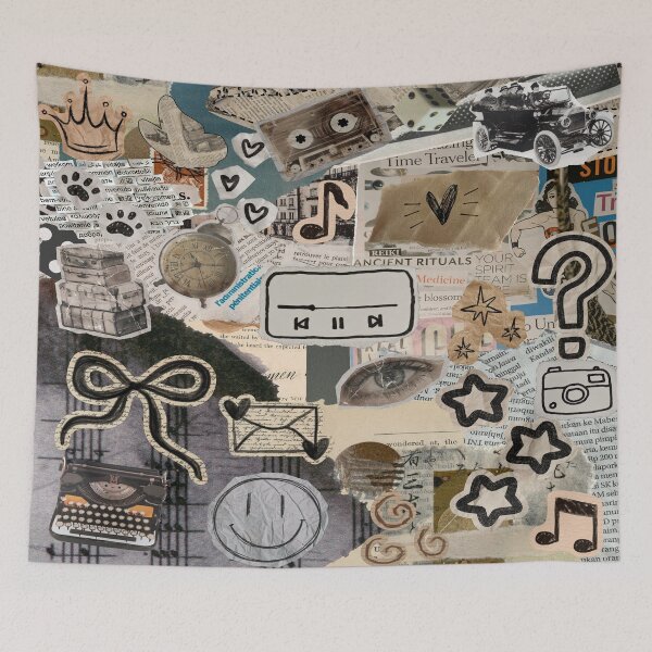 Item preview, Vintage Scrapbook Ephemera Lo-Fi Collage designed and sold by Side By Side Studio.