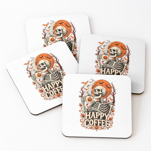 Item preview, Happy Coffee Halloween Skeleton designed and sold by BullBooy.