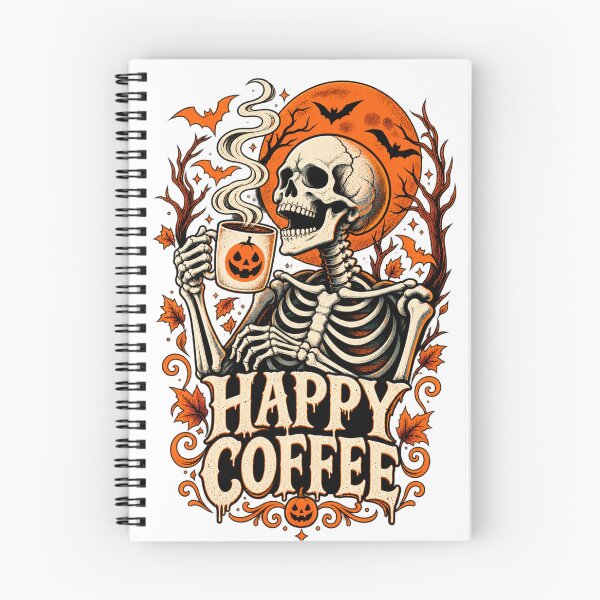 Item preview, Happy Coffee Halloween Skeleton designed and sold by BullBooy.