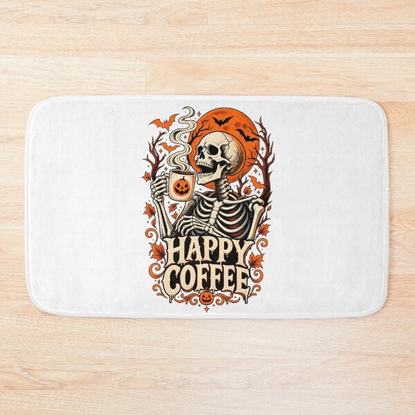 Item preview, Happy Coffee Halloween Skeleton designed and sold by BullBooy.