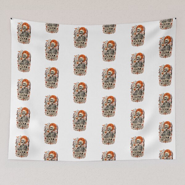 Item preview, Happy Coffee Halloween Skeleton designed and sold by BullBooy.
