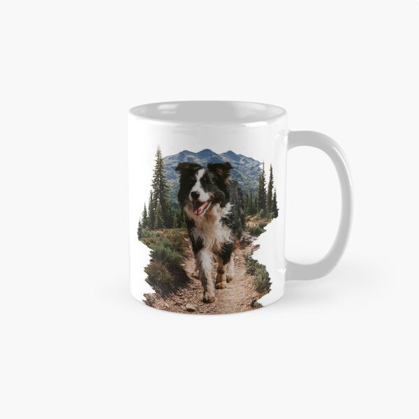 Item preview, Border Collie Dog Hiking Mountain Trail Adventure designed and sold by NicolasGlowArt.