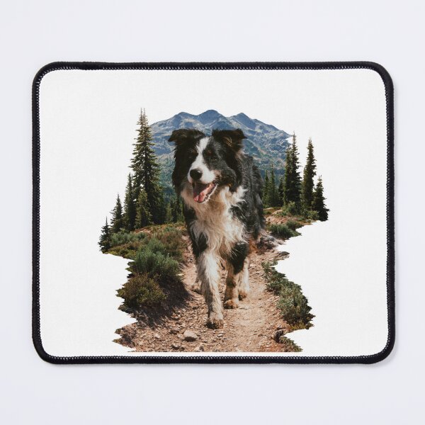 Item preview, Border Collie Dog Hiking Mountain Trail Adventure designed and sold by NicolasGlowArt.