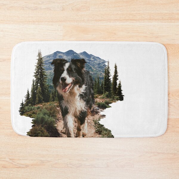 Item preview, Border Collie Dog Hiking Mountain Trail Adventure designed and sold by NicolasGlowArt.