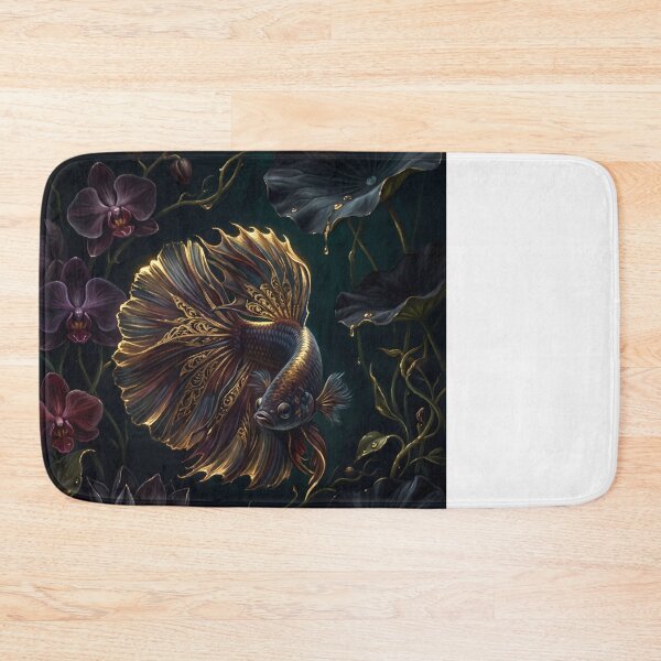 Item preview, The Gilded Sovereign - Dark Botanical Betta Oil Painting designed and sold by The Gilded Cage.