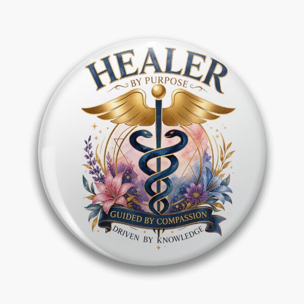 Item preview, Healer By Purpose Caduceus Medical Symbol Design designed and sold by Yafa-Design.