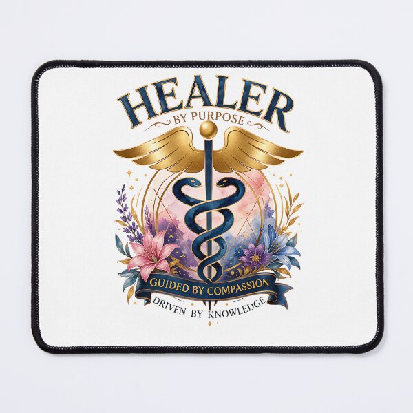 Item preview, Healer By Purpose Caduceus Medical Symbol Design designed and sold by Yafa-Design.