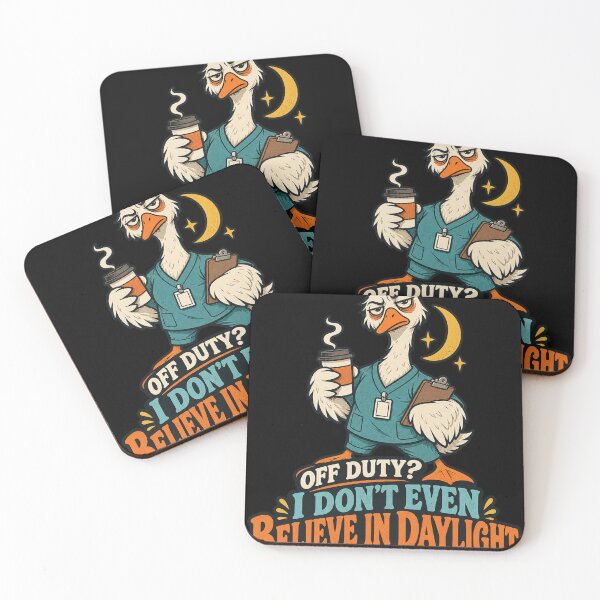 Item preview, Night Shift Goose Shirt – Off Duty I Don't Even Believe in Daylight designed and sold by The Grumpy Pet Club.