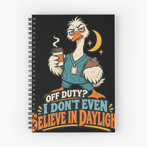 Item preview, Night Shift Goose Shirt – Off Duty I Don't Even Believe in Daylight designed and sold by The Grumpy Pet Club.