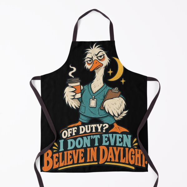 Item preview, Night Shift Goose Shirt – Off Duty I Don't Even Believe in Daylight designed and sold by The Grumpy Pet Club.