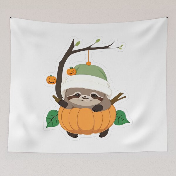 Item preview, Music‑Loving Pumpkin Sloth designed and sold by For-Cat.