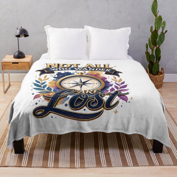Item preview, Wanderlust Compass Not All Who Wander Are Lost designed and sold by Yafa-Design.