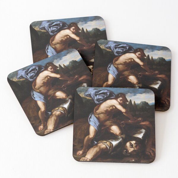 Item preview, David and Goliath (17th Century) by Follower of Michelangelo Merisi da Caravaggio designed and sold by The Breathing Paint.