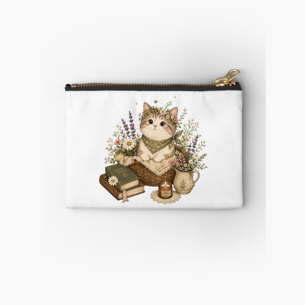 Item preview, Cute floral cat designed and sold by trendspatterns.