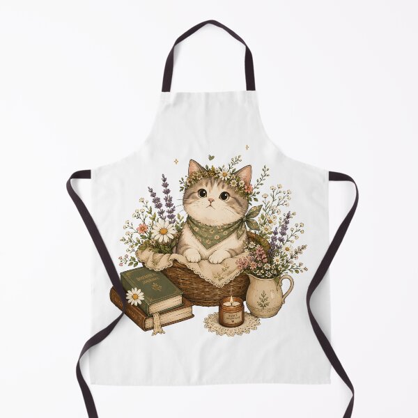 Item preview, Cute floral cat designed and sold by trendspatterns.