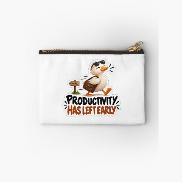 Item preview, Productivity Has Left Early – Funny Duck Work Humor Sticker designed and sold by biomood.