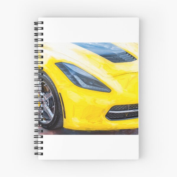 Item preview,  2014 Corvette Stingray Coupe Velocity Yellow Hood Badge Poster designed and sold by RichFrancoCars.