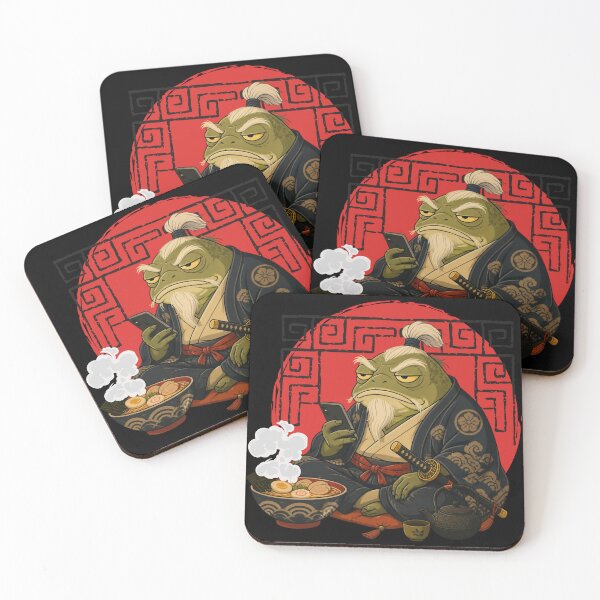 Item preview, Grumpy Frog Eating Ramen designed and sold by tellia-kallisto.