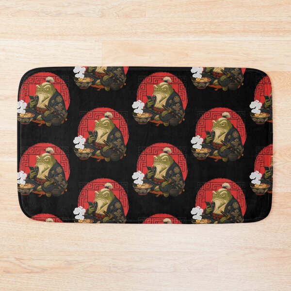 Item preview, Grumpy Frog Eating Ramen designed and sold by tellia-kallisto.