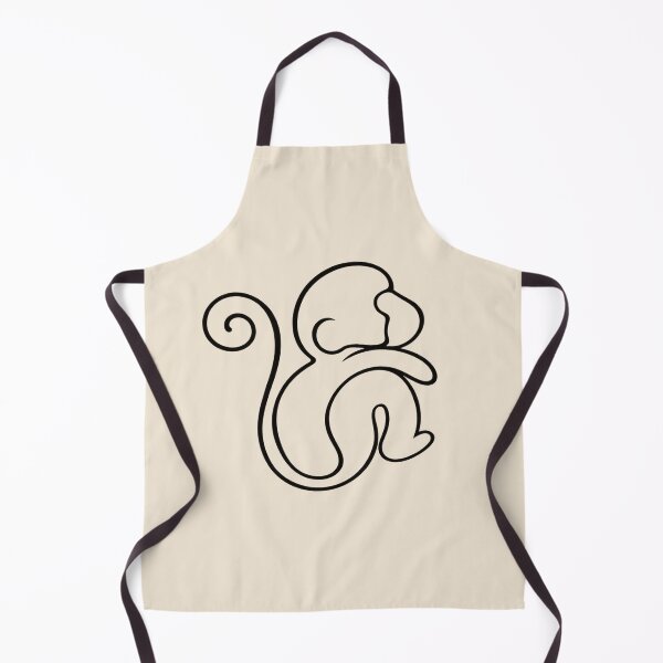 Item preview, Minimalist Monkey Line Art – Cute Curled Monkey designed and sold by SHARPEI.