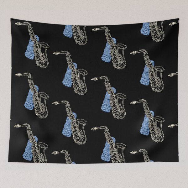 Item preview, Saxophone Held by a Knitted Mitten designed and sold by knitcorner26.
