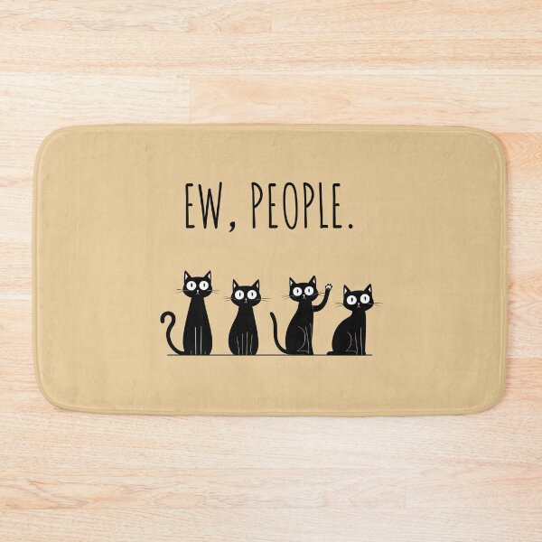 Item preview, Playful black Cats With "Ew people" text - Aesthetic Design designed and sold by Just4Sinners.